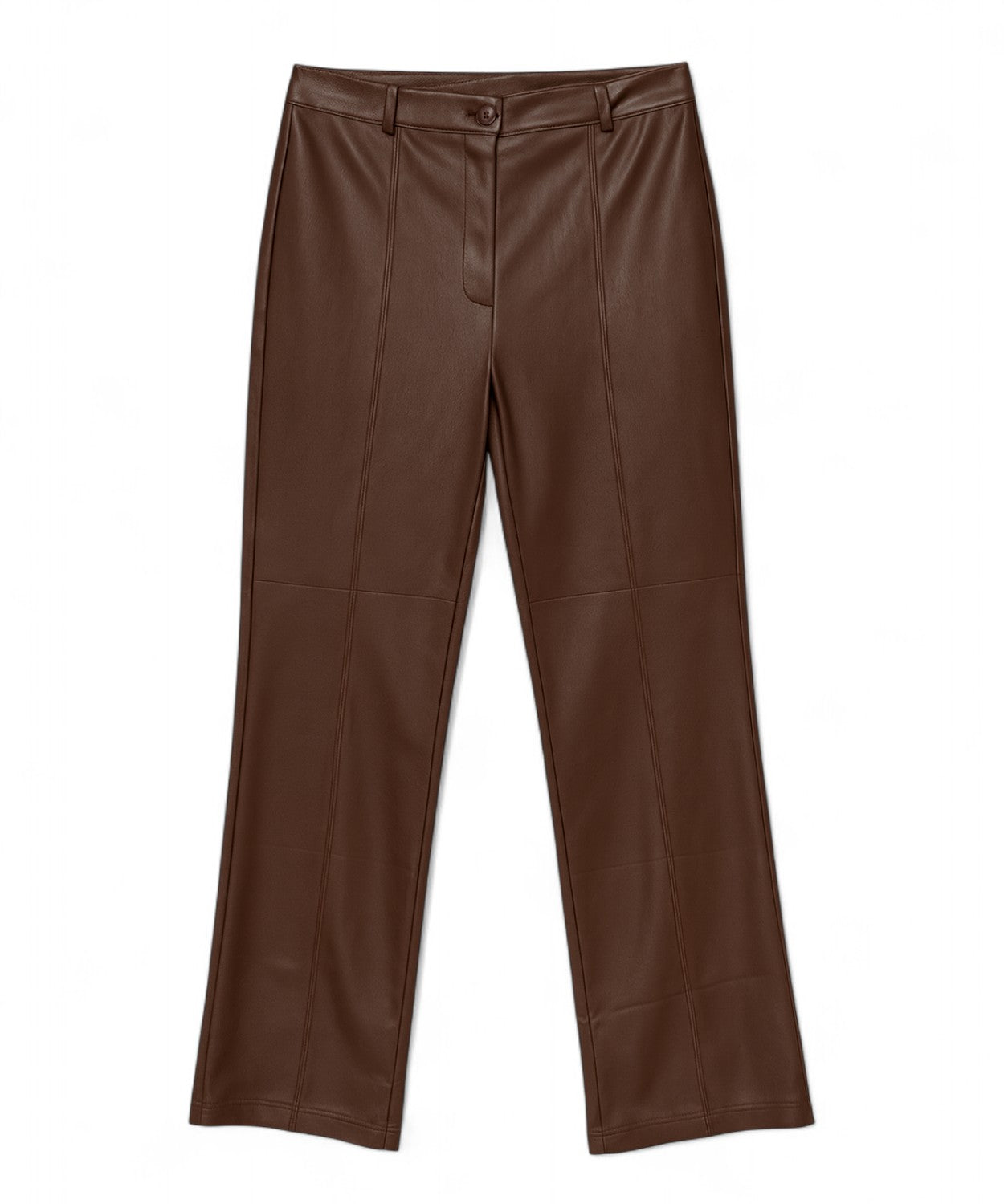 Certosa brown leather trousers
