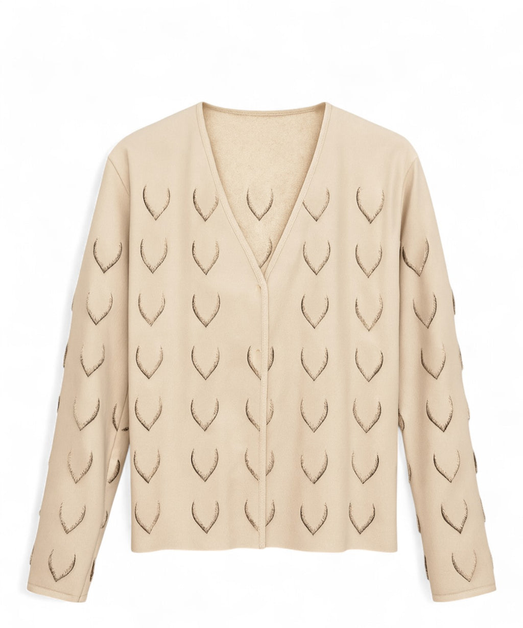 Perforated Faux Leather Jacket