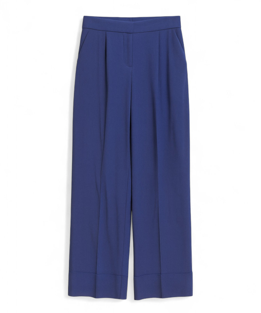 Wide-Leg Fabric Trousers