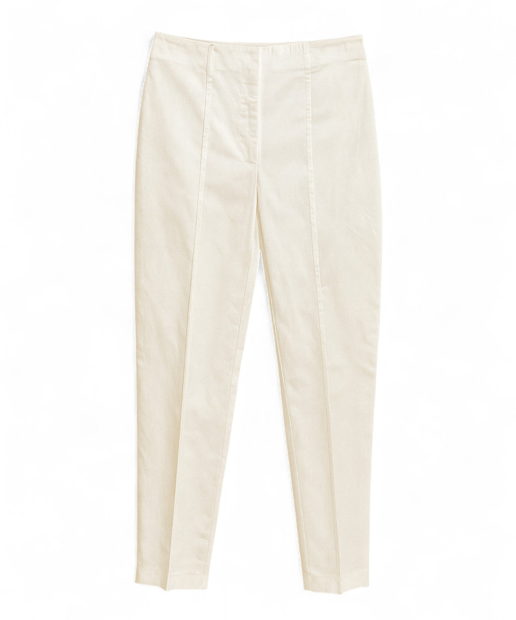Cotton Trousers with Front Pleats