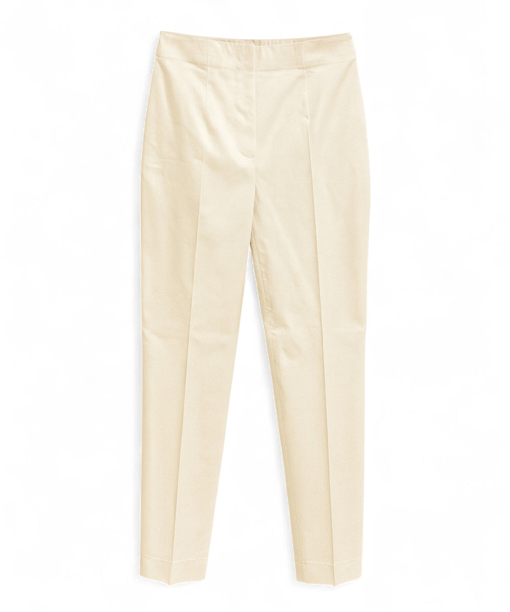 Cotton Trousers with Front Pleats