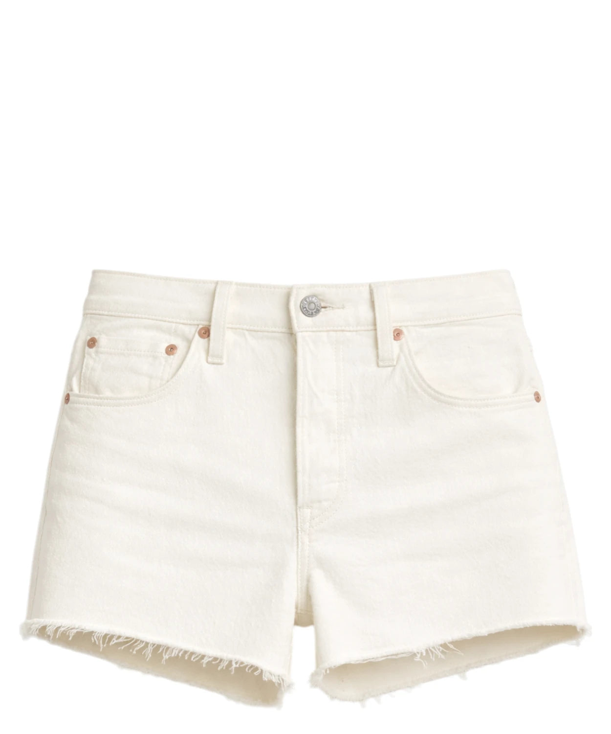 Short Donna Levi's 501 Original in Denim Bianco
