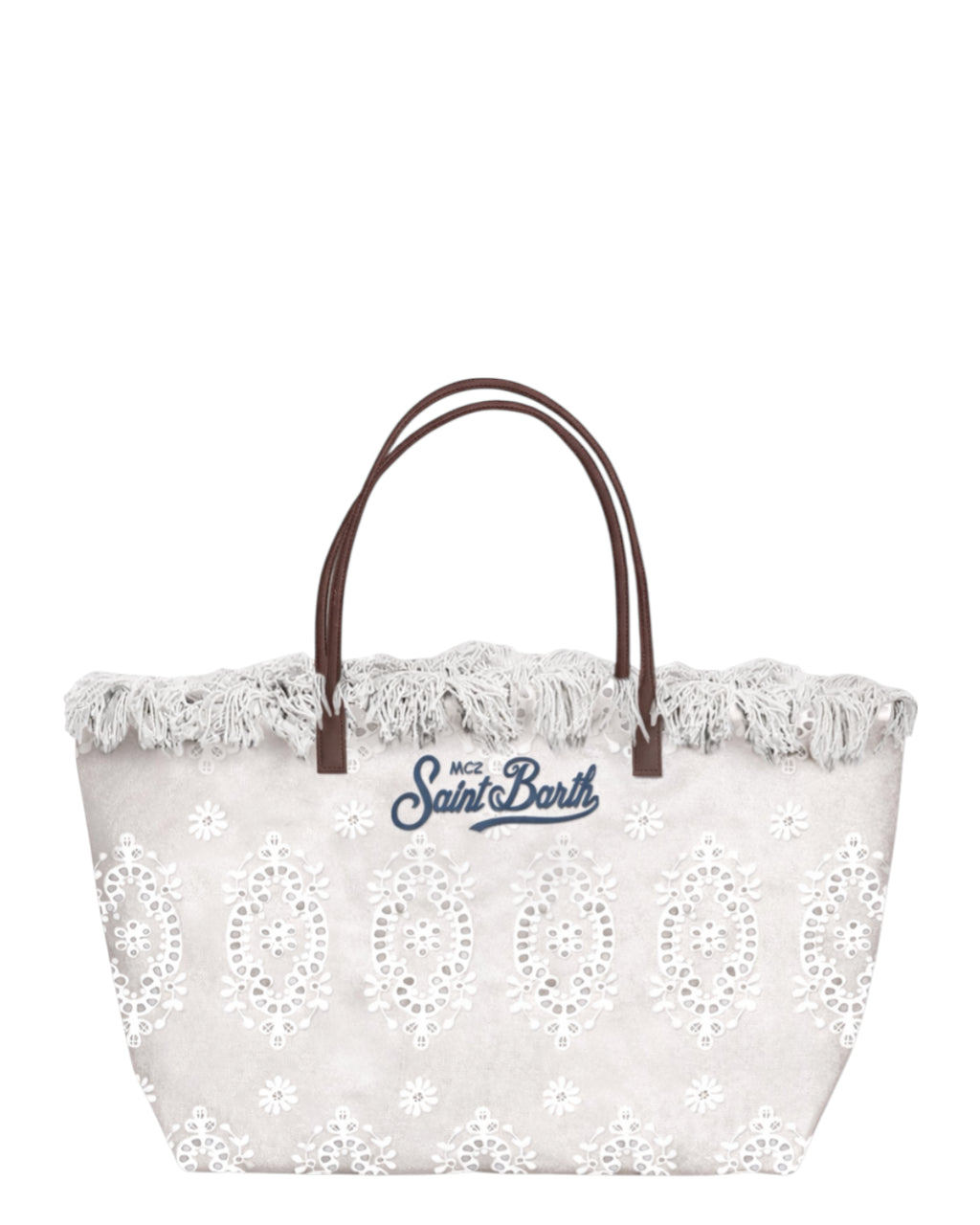Medium City Shopper Bag in Sangallo with Fringes and Zip