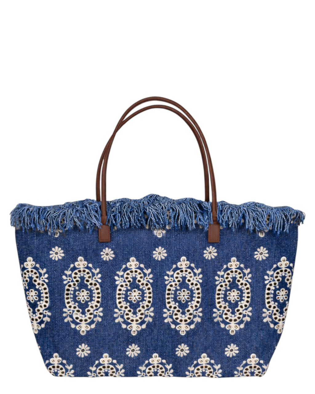 Borsa Shopper City Medium Sangallo s třásněmi a zipem