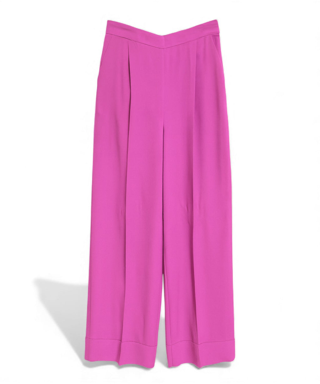 Pants with Pleats and Elastic Waist