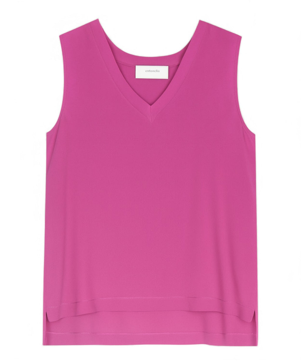 Sleeveless V-Neck Blouse
