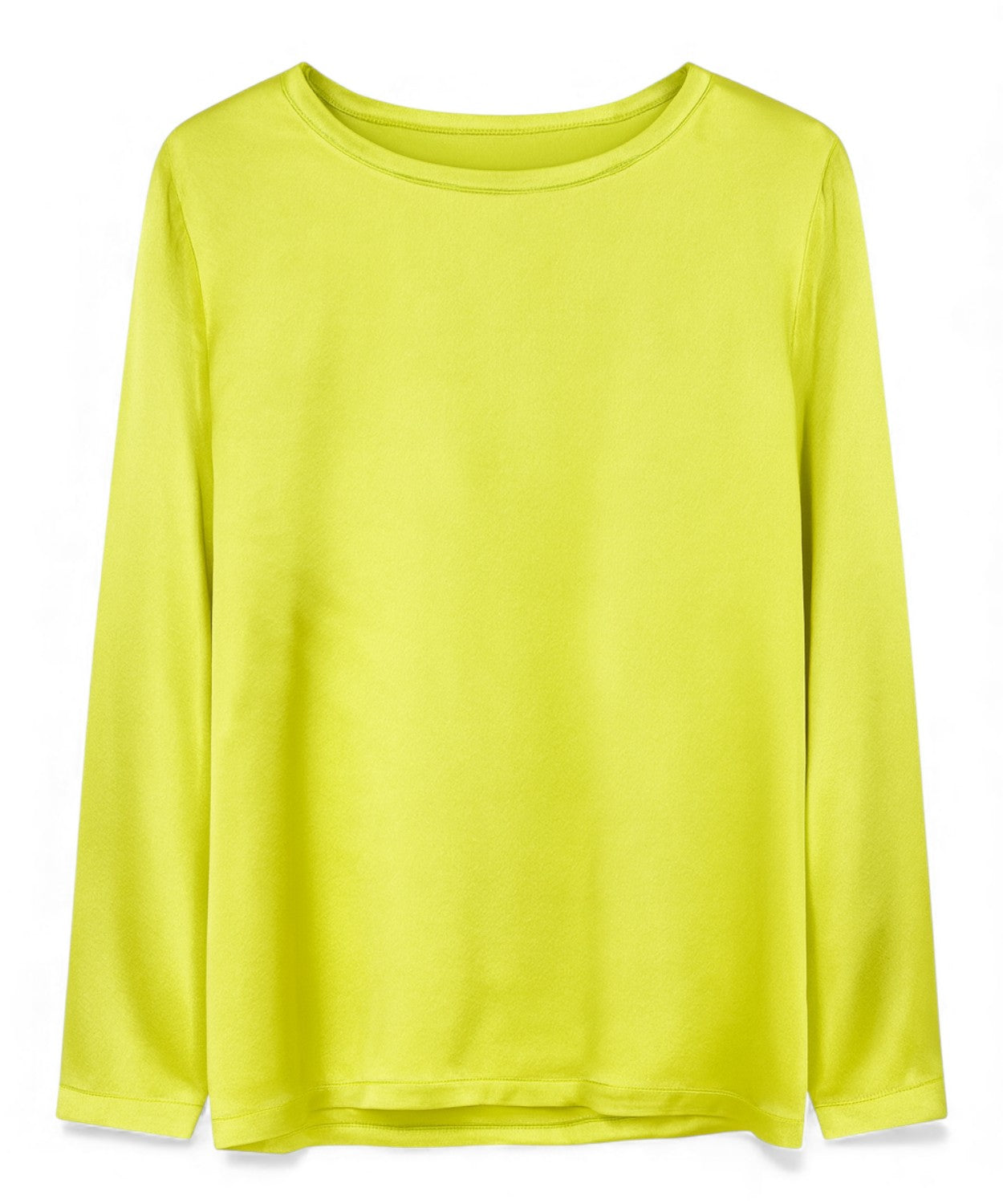 Maglietta in Satin a Maniche Lunghe