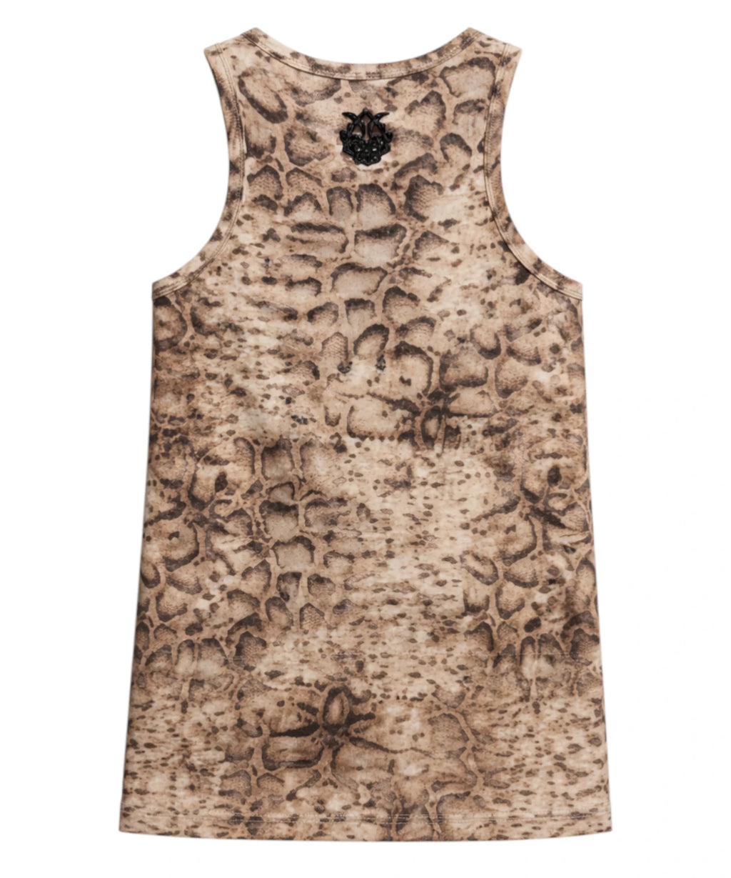 Pinko Belfiore Python Print Tank Top