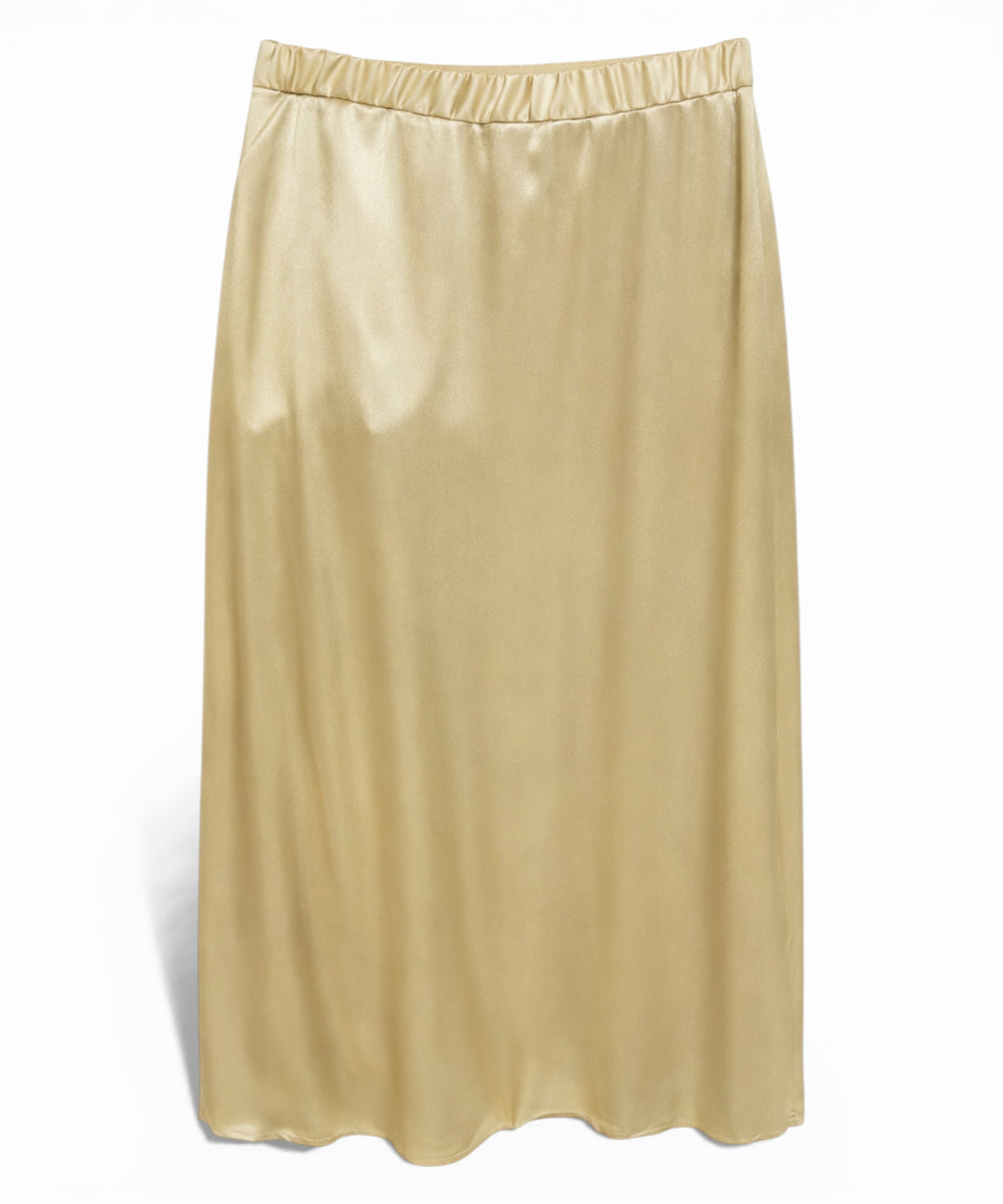 Blue-White Satin Skirt