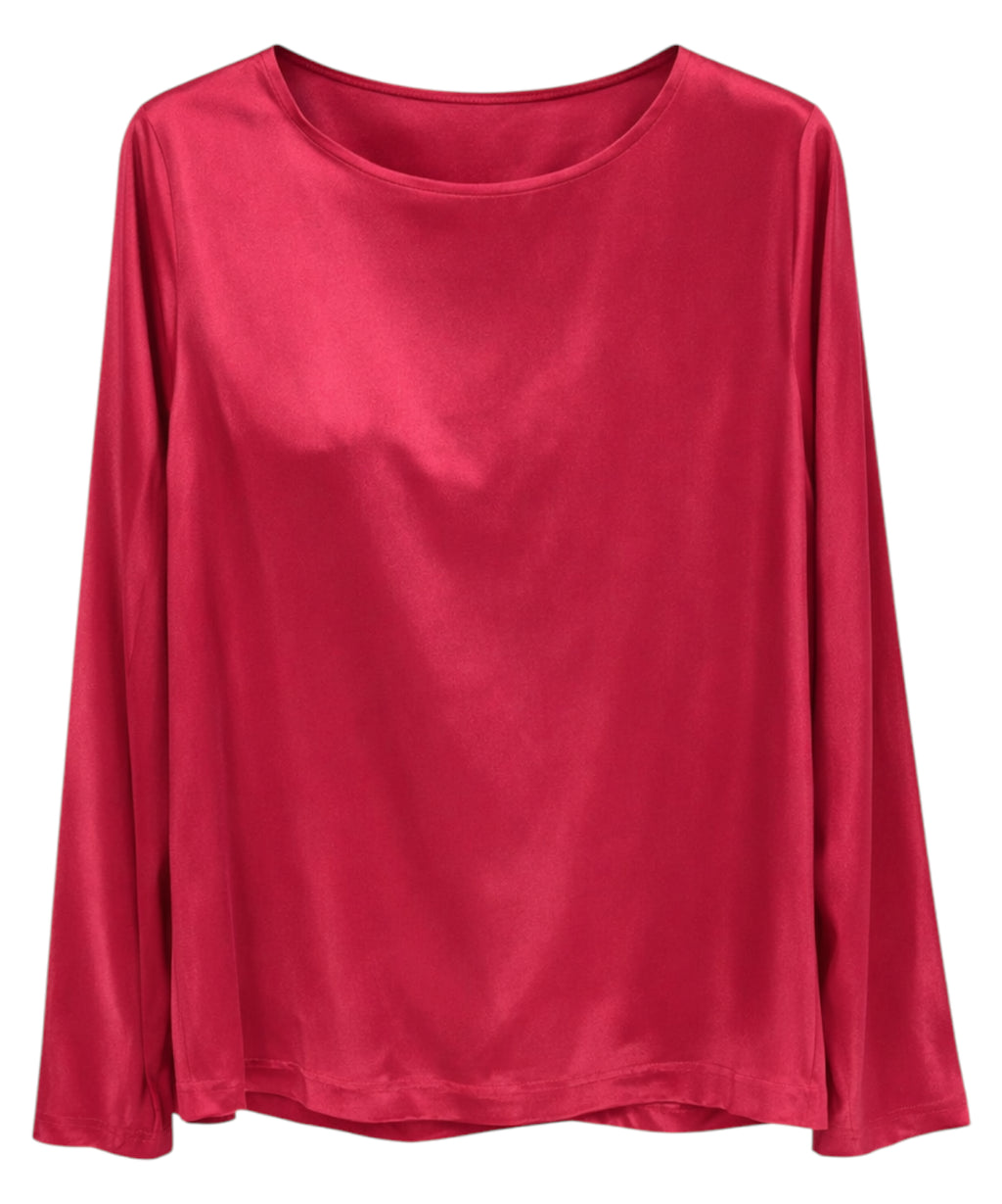 Maliparmi Long-Sleeved Satin Blouse