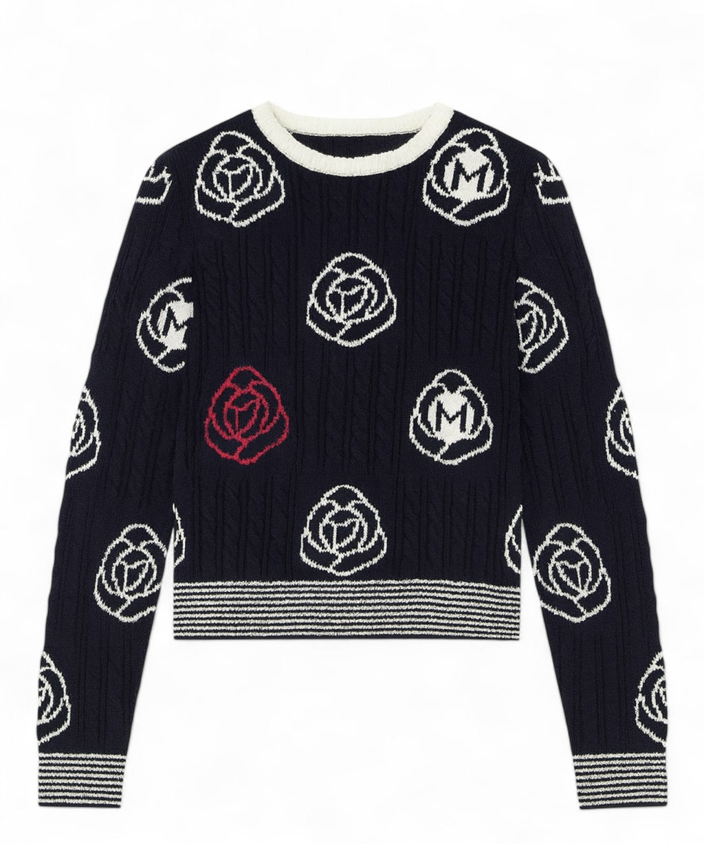 Maglione in lana e cotone con ricami-Marella-Maglieria-Vittorio Citro Boutique