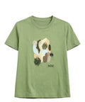 Women's licensed cotton T-shirt with print and logo