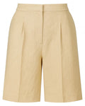 Bermuda in lino beige-ANGELA DAVIS-Shorts-Vittorio Citro Boutique
