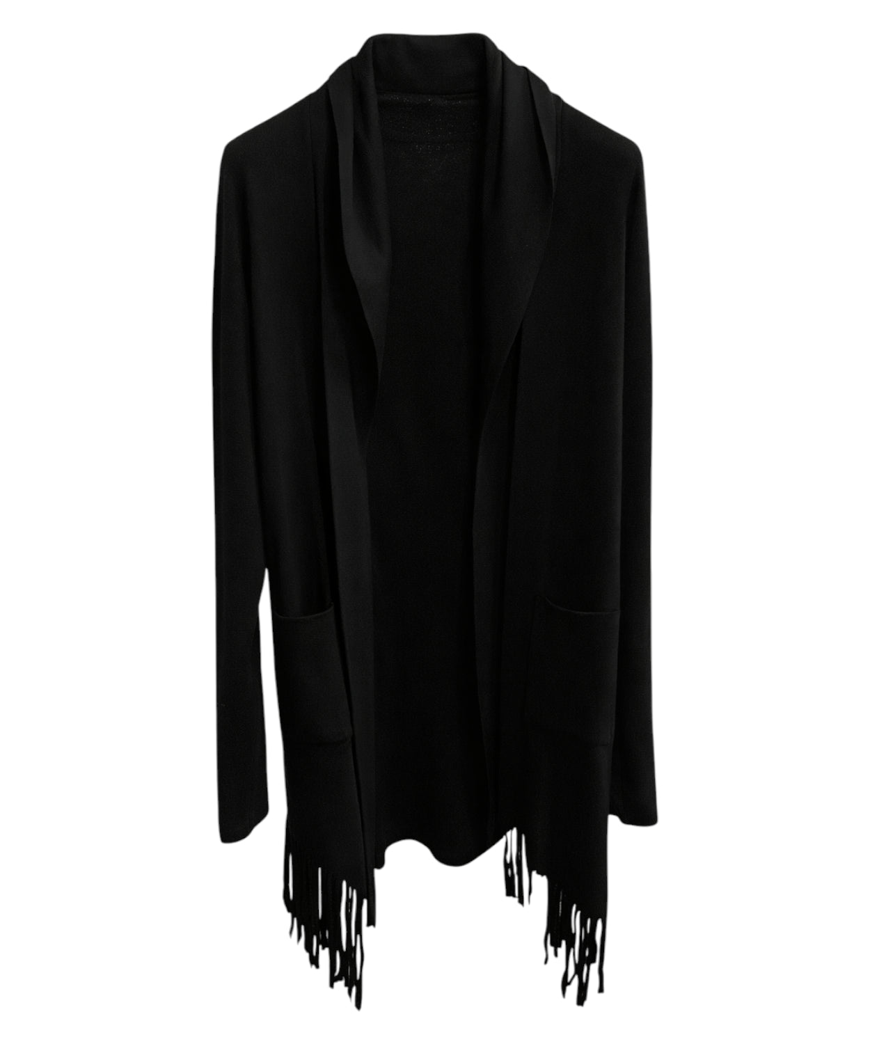 Cardigan Blubianco con Frange