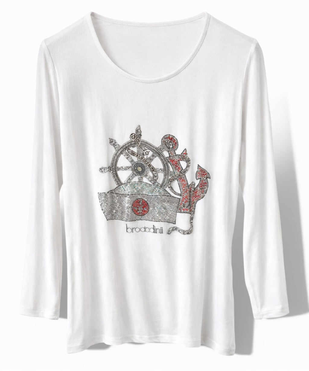 Braccialini T-shirt with Rhinestones