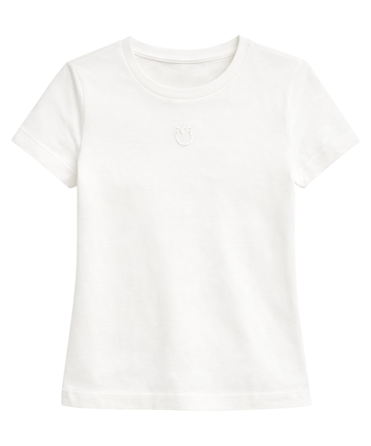 T-Shirt PINKO cotone Bussolotto con logo ricamato