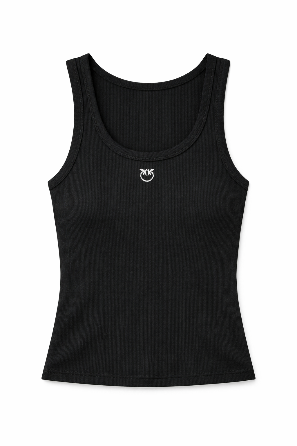 Camiseta sin mangas Calcolatore en algodón stretch PINKO con logo Love Birds