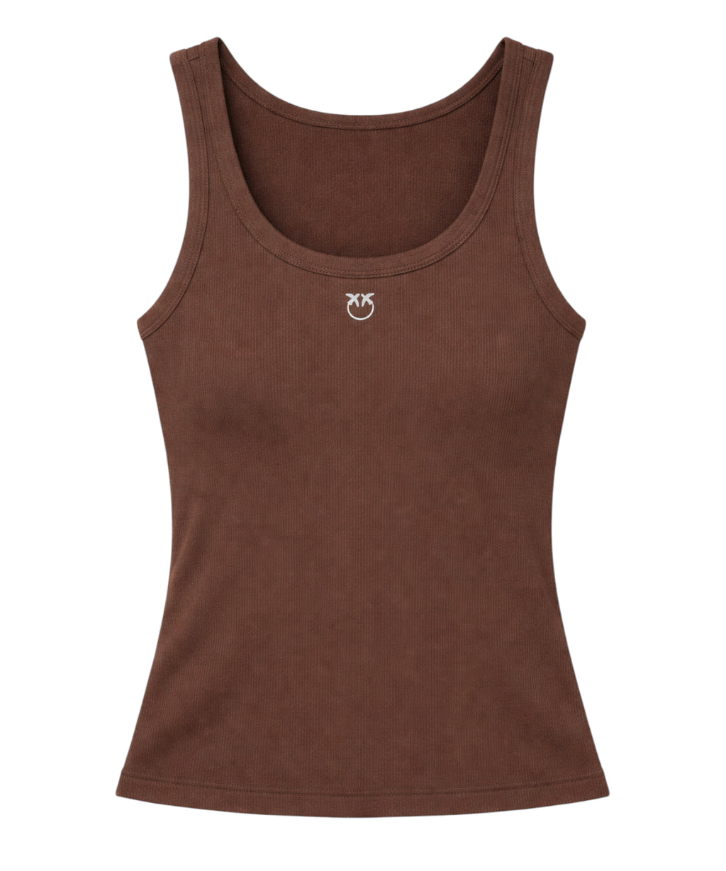 Stretch Cotton Calculator Tank Top