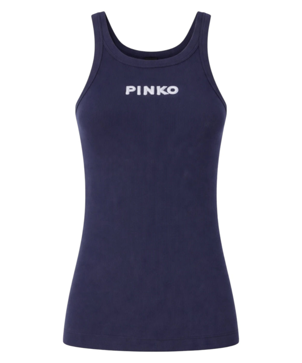 Canotta Pinko Blue Lagoon med elegant logo