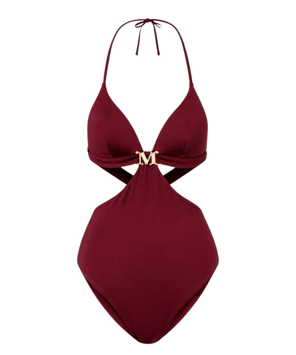 Max Mara Cambra cut-out one-piece swimsuit with metallic details