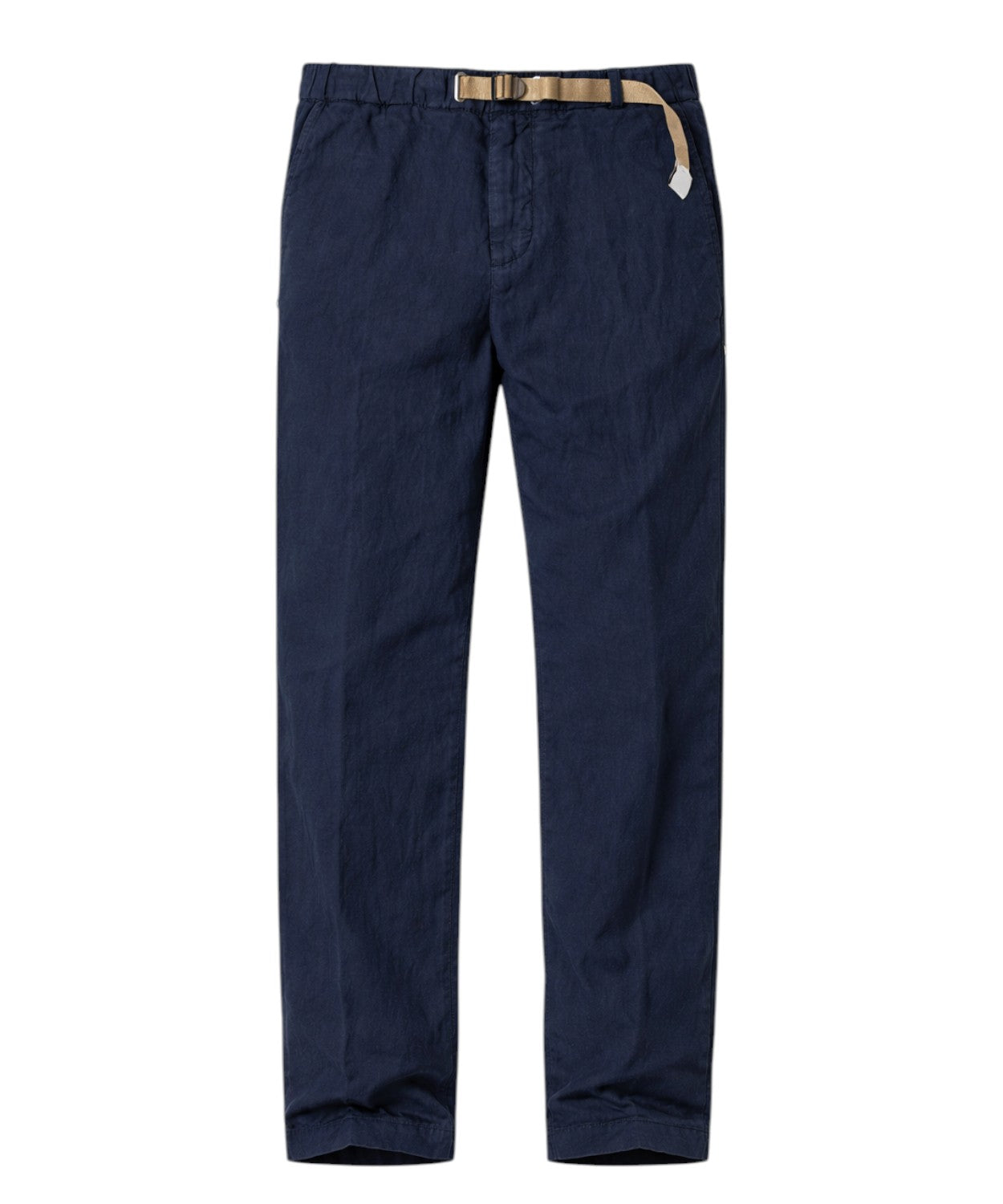 GREG Men's White Sand Linen Blend Pants with Drawstring