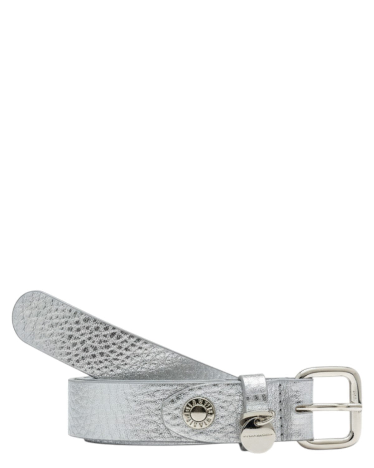 Cintura Donna Pelle Verde 2,5 cm con Fibbia Logata