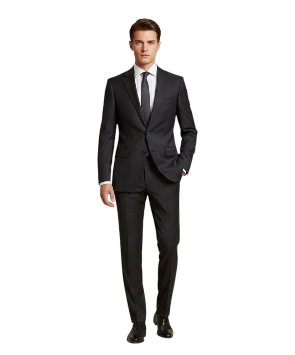 Men's Sartitude Dress in Virgin Wool with Classic Lapel