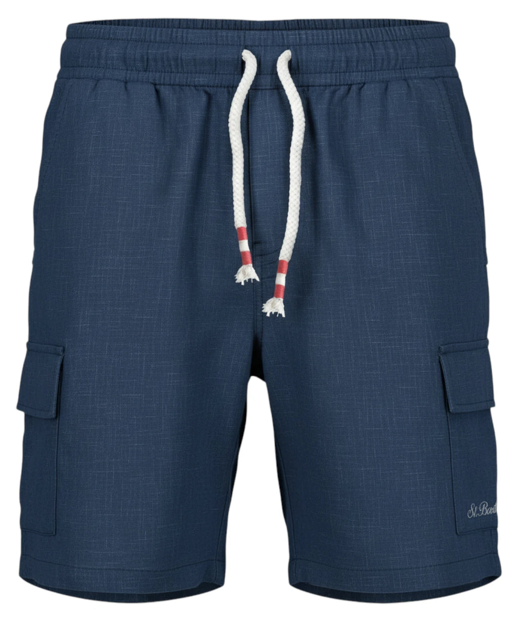 MC2 Saint Barth Men's Marseille Linen Bermuda Shorts