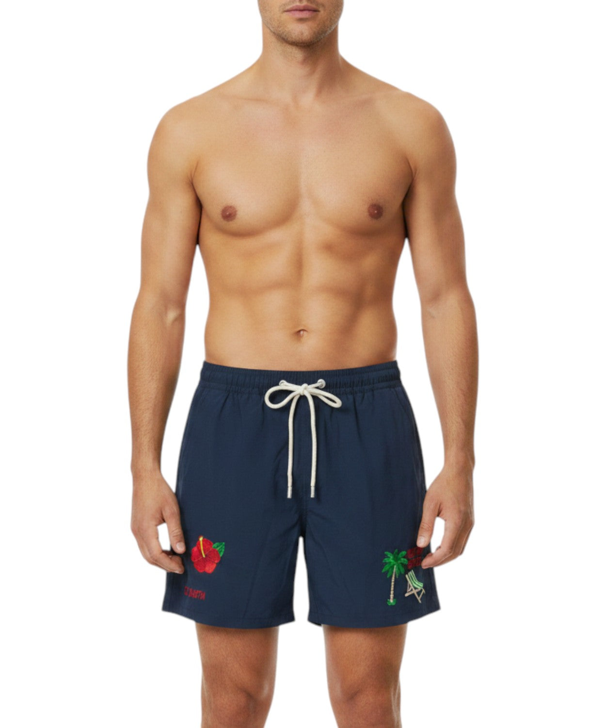 Men's Suit Comfort MC2 Saint Barth with Embroidery