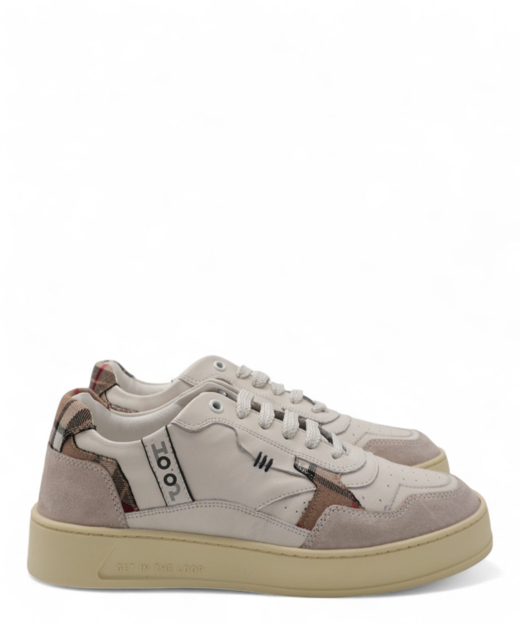 Sneakers Ho’op Start Scottish Beige in Pelle-HO'OP-Sneakers-Vittorio Citro Boutique