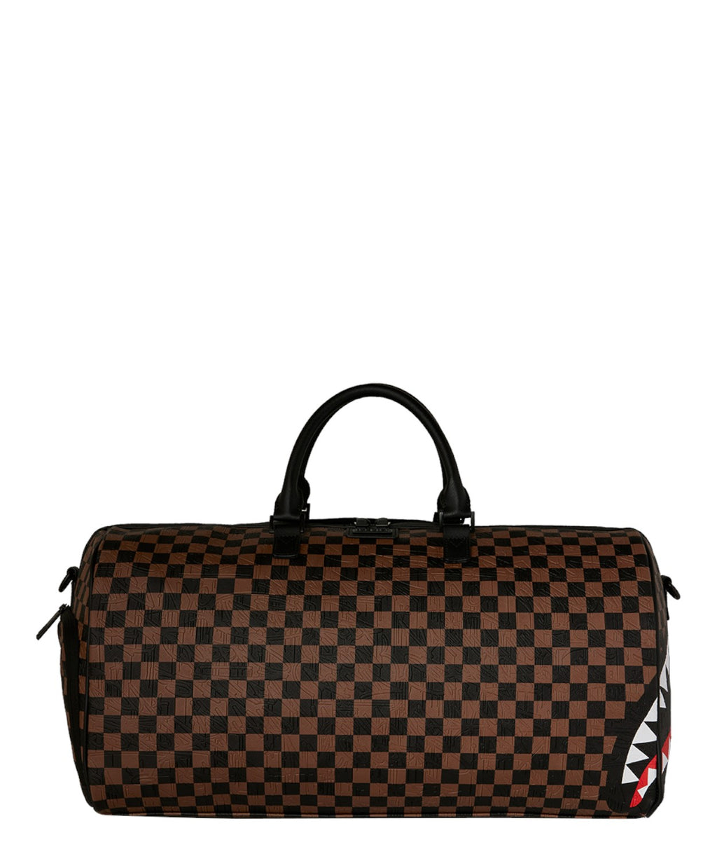 Sprayground Check 2 Embossed Duffle Bag