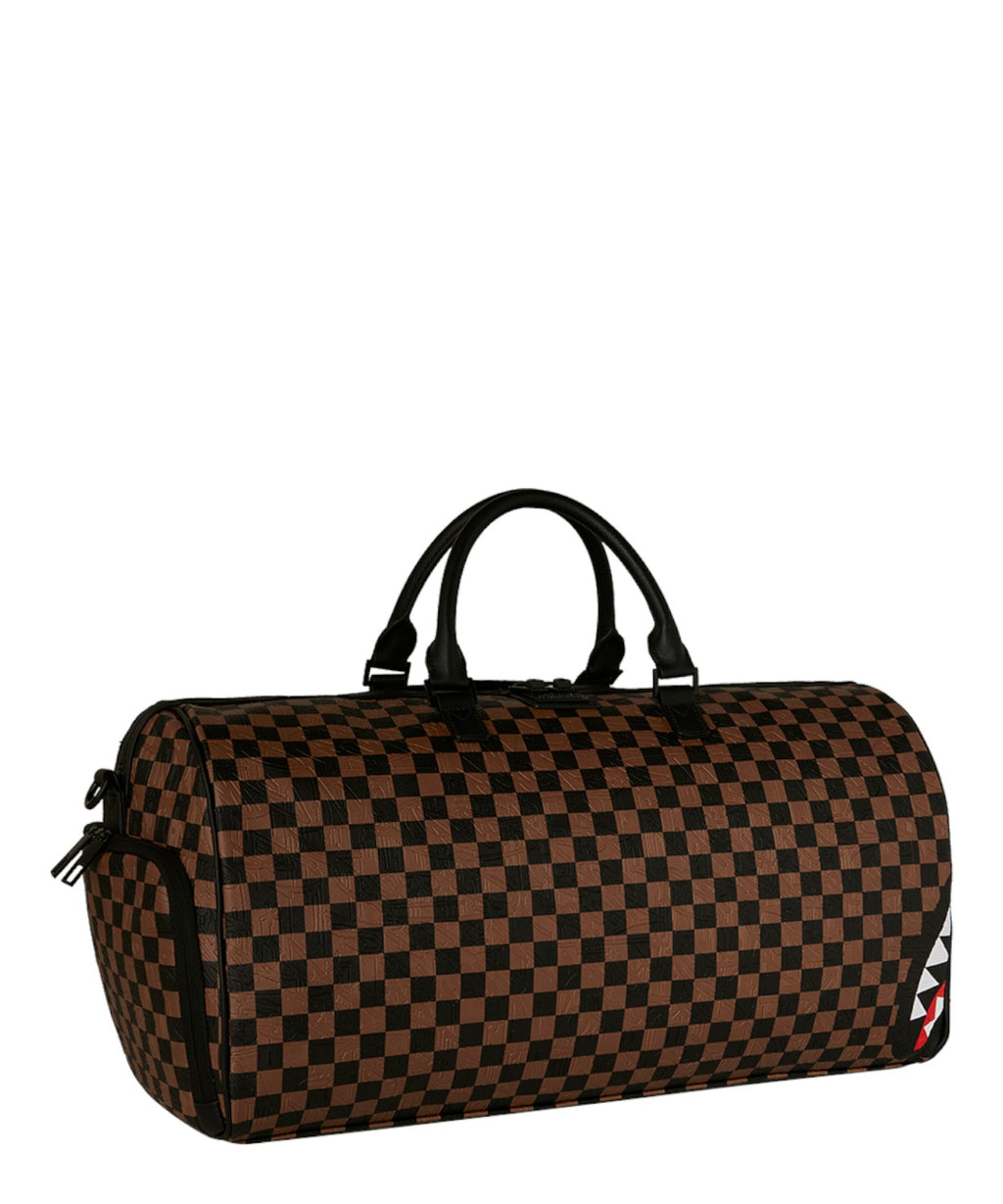Sprayground Check 2 Embossed Duffle Bag