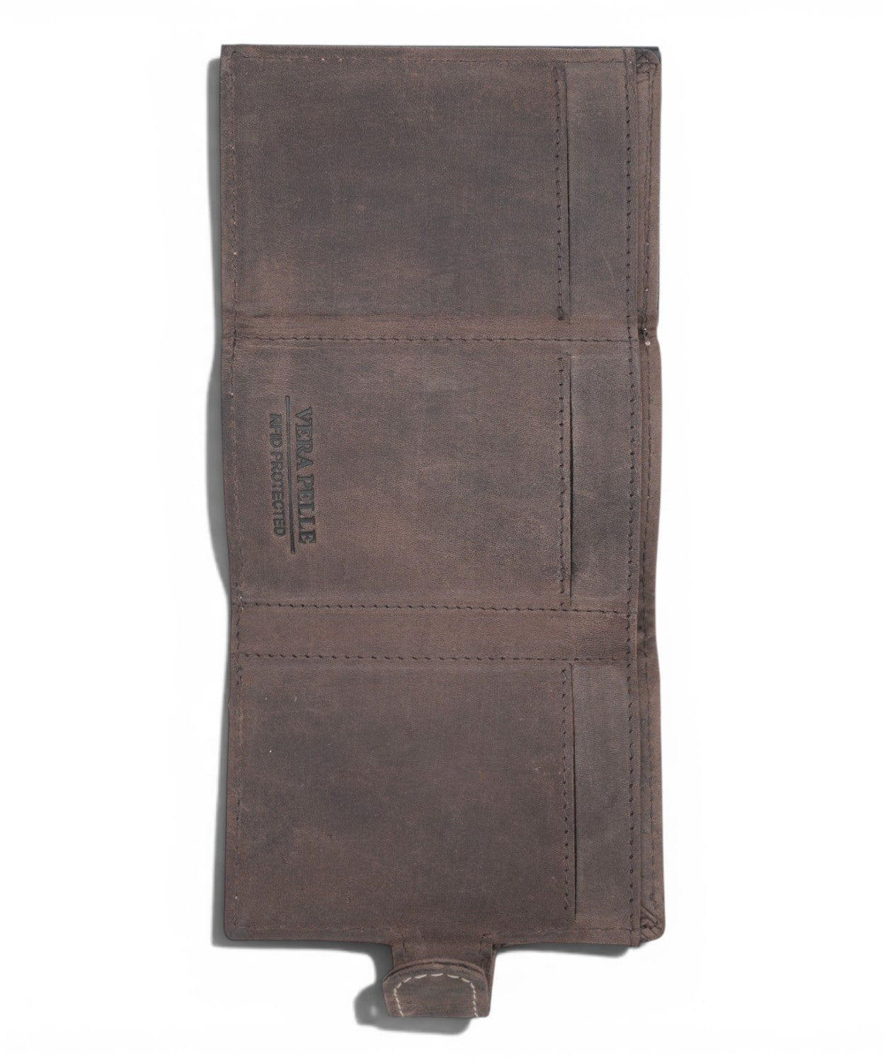 Portafoglio Uomo in Vera Pelle con RFID, Portamonete Zip e Porta Carte Slide