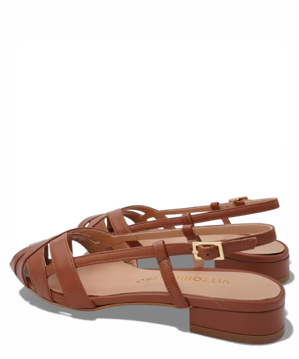Nappa Flat Sandals with Strap
