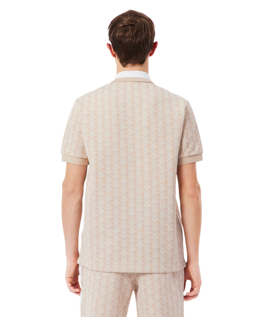 Men's Jacquard Monogram Lacoste Polo Shirt