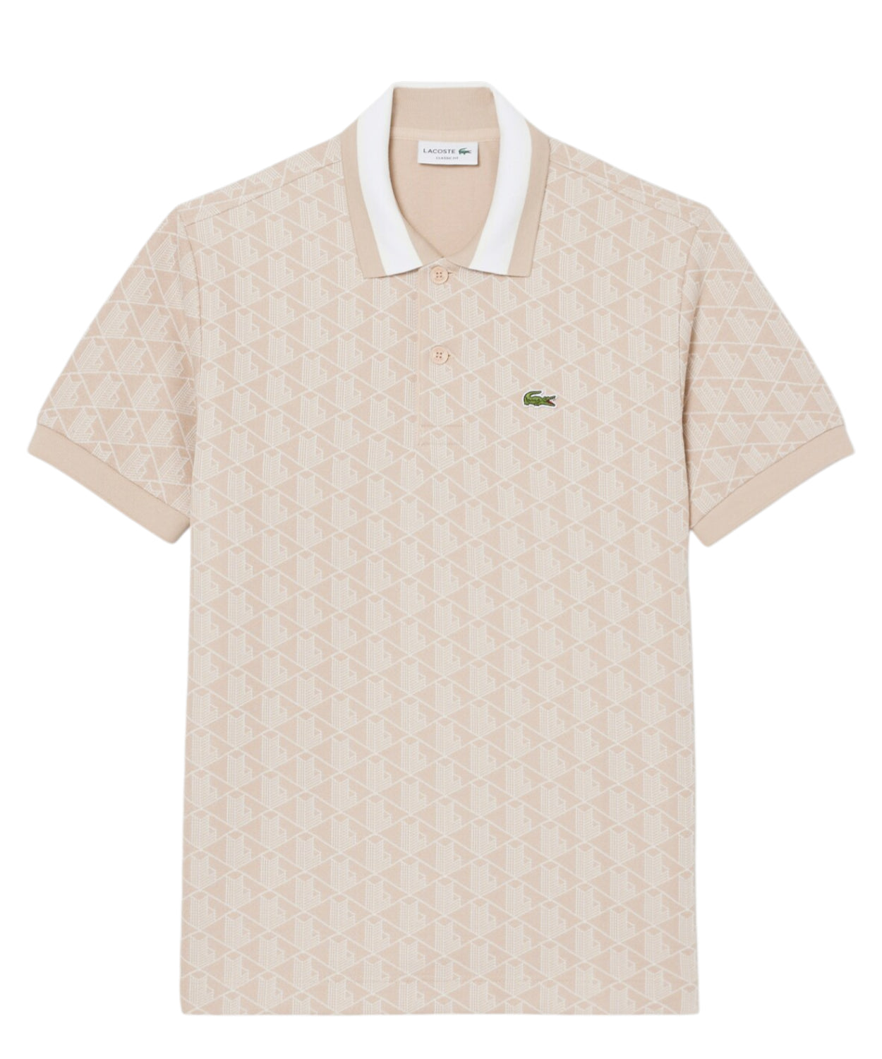 Polo Uomo Jacquard Lacoste con Monogramma