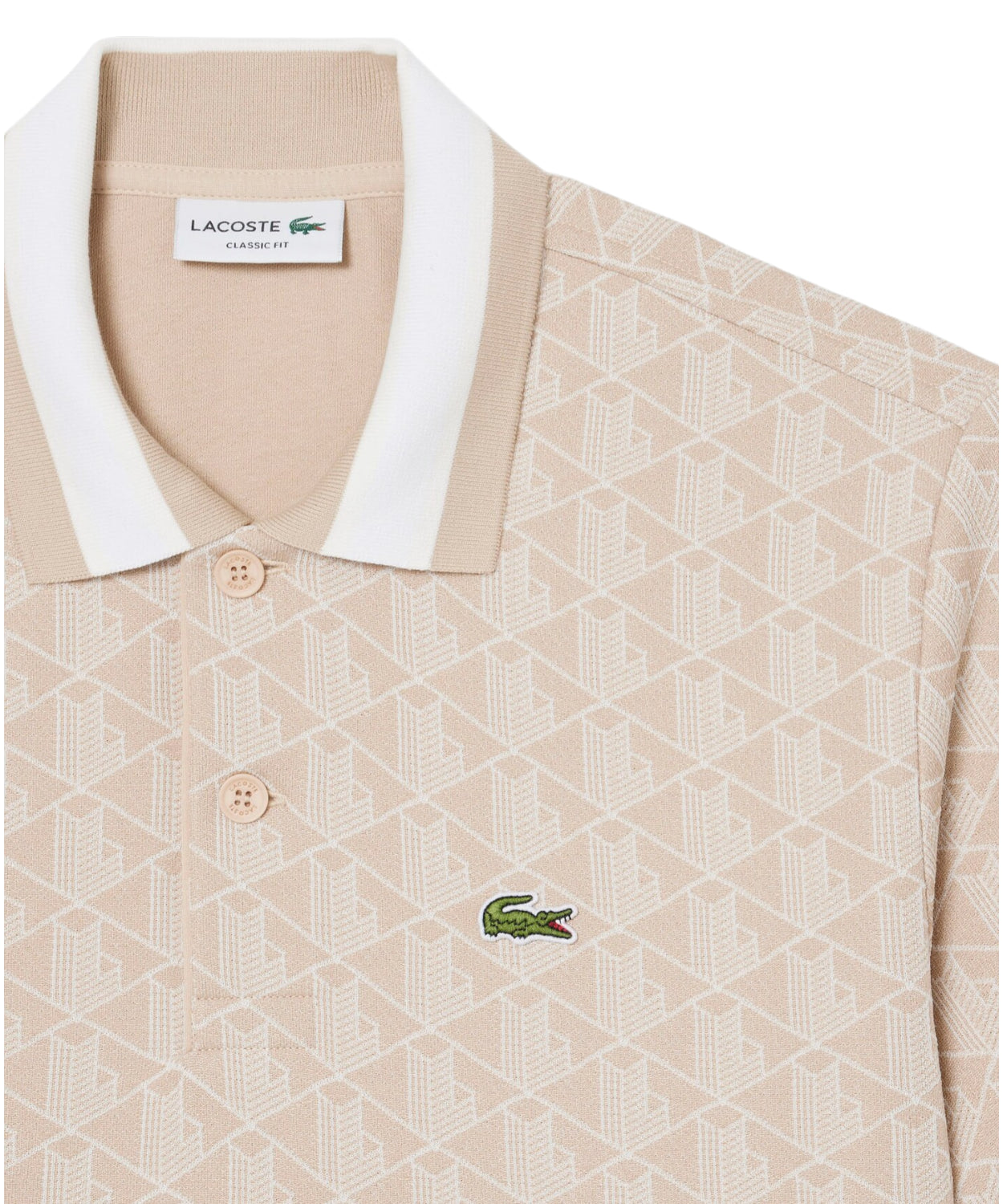 Polo Uomo Jacquard Lacoste con Monogramma