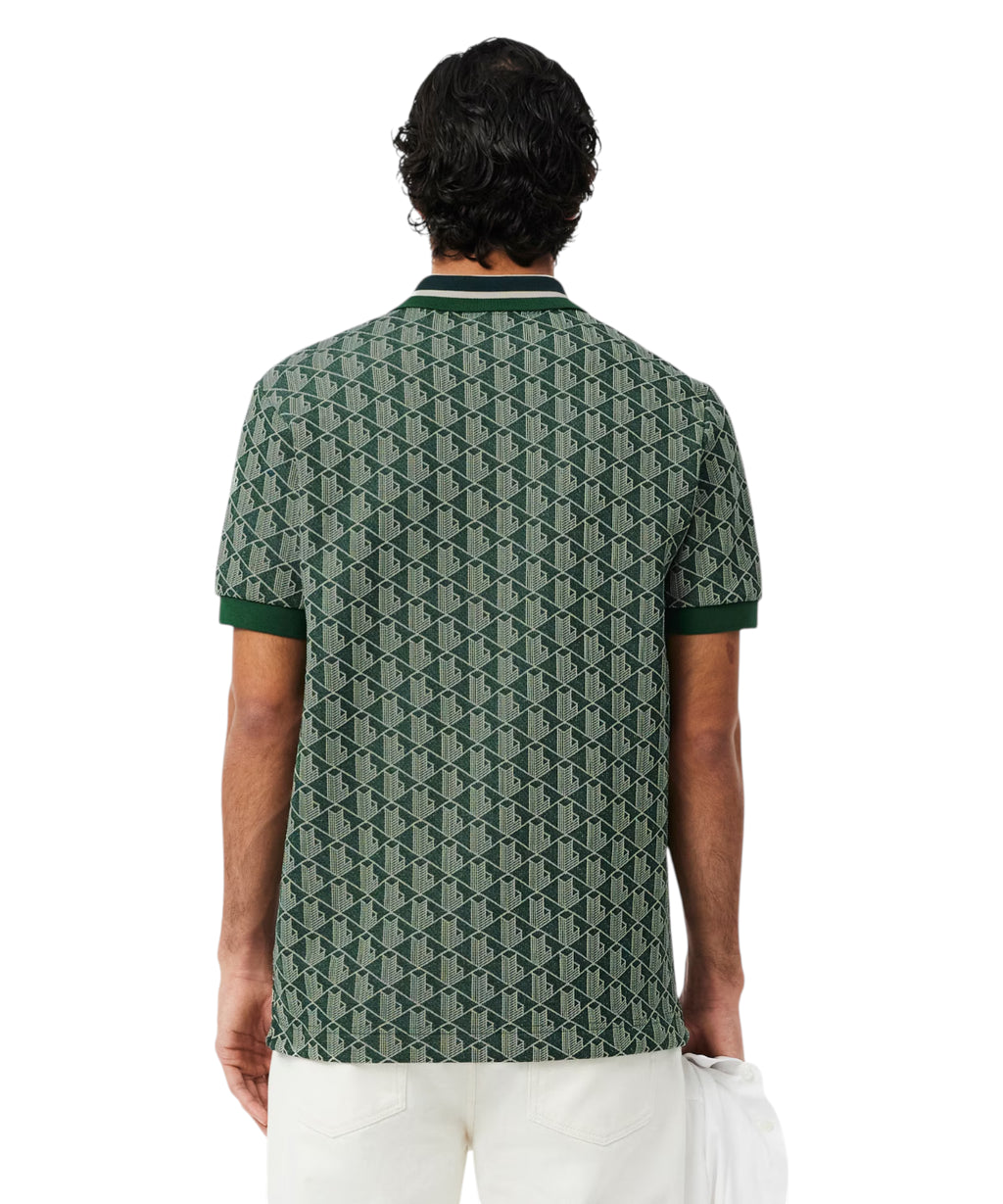 Men's Jacquard Monogram Lacoste Polo Shirt
