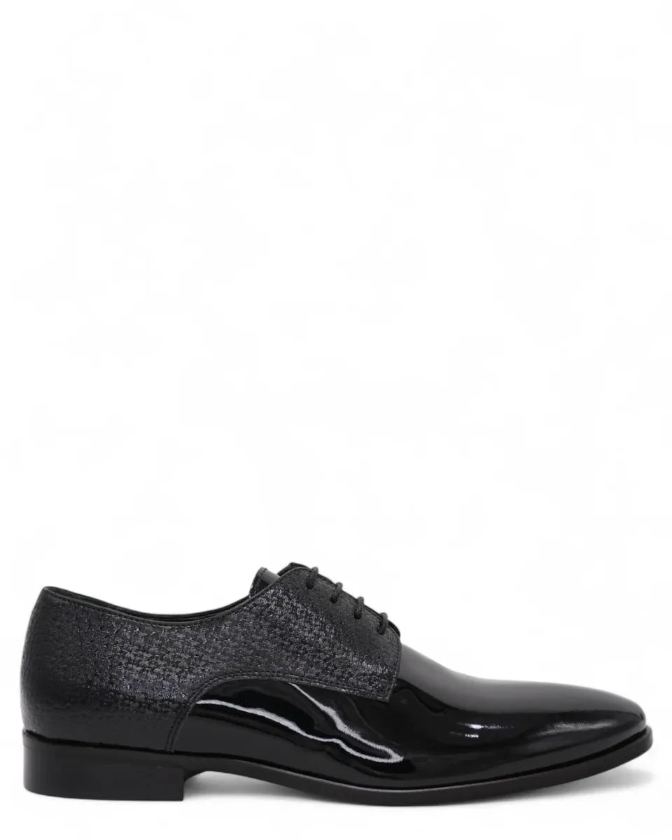Scarpe Nero Armenia con Tomaia Lucida-CARLO PIGNATELLI-Stringate-Vittorio Citro Boutique