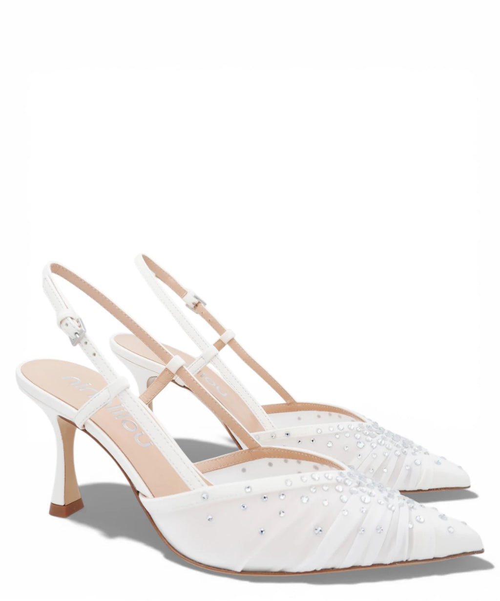 Amy 757C Embellished Slingback Pumps for Ceremonies