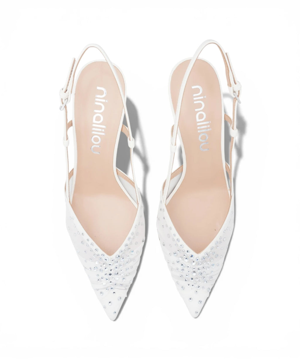 Amy 757C Embellished Slingback Pumps for Ceremonies