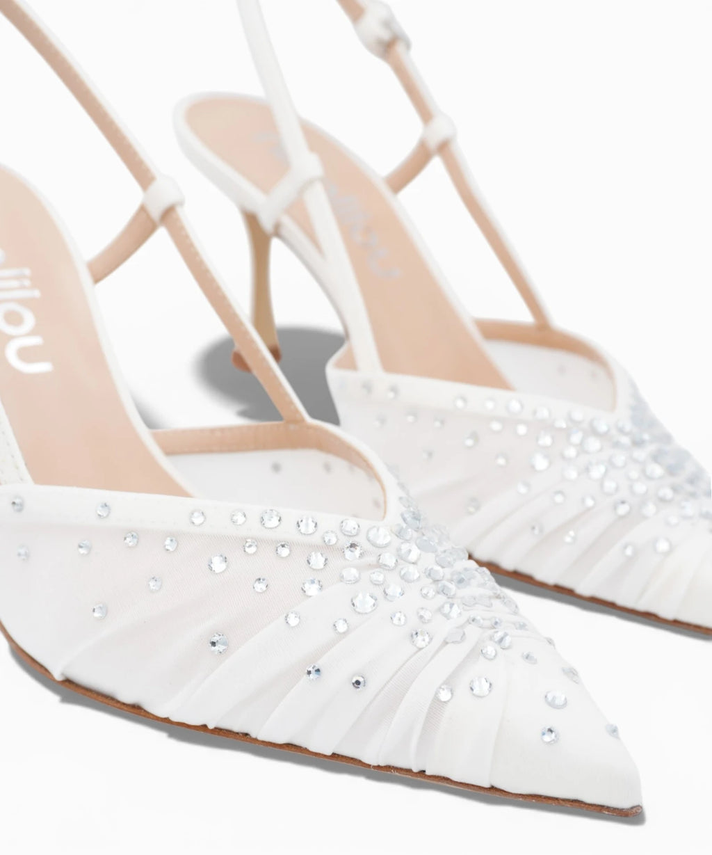 Amy 757C Embellished Slingback Pumps for Ceremonies