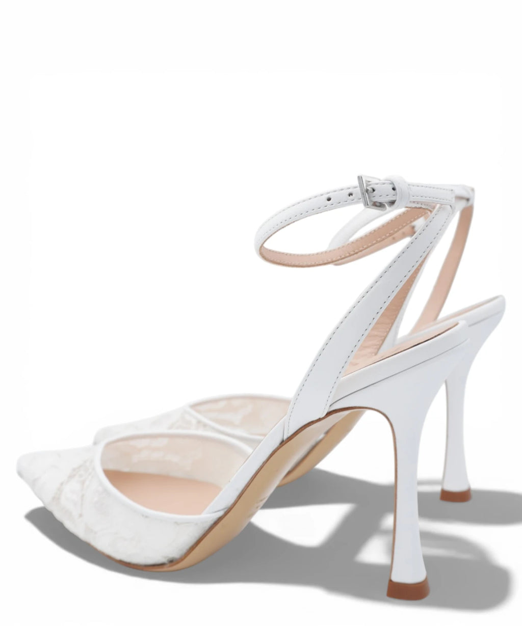 Ninalilou Amy White Nappa Bridal Shoes