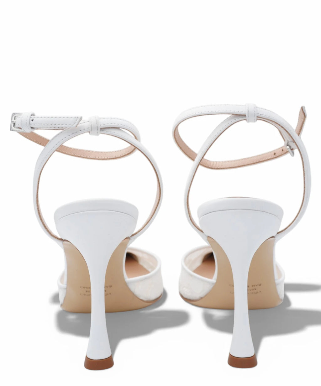 Ninalilou Amy White Nappa Bridal Shoes
