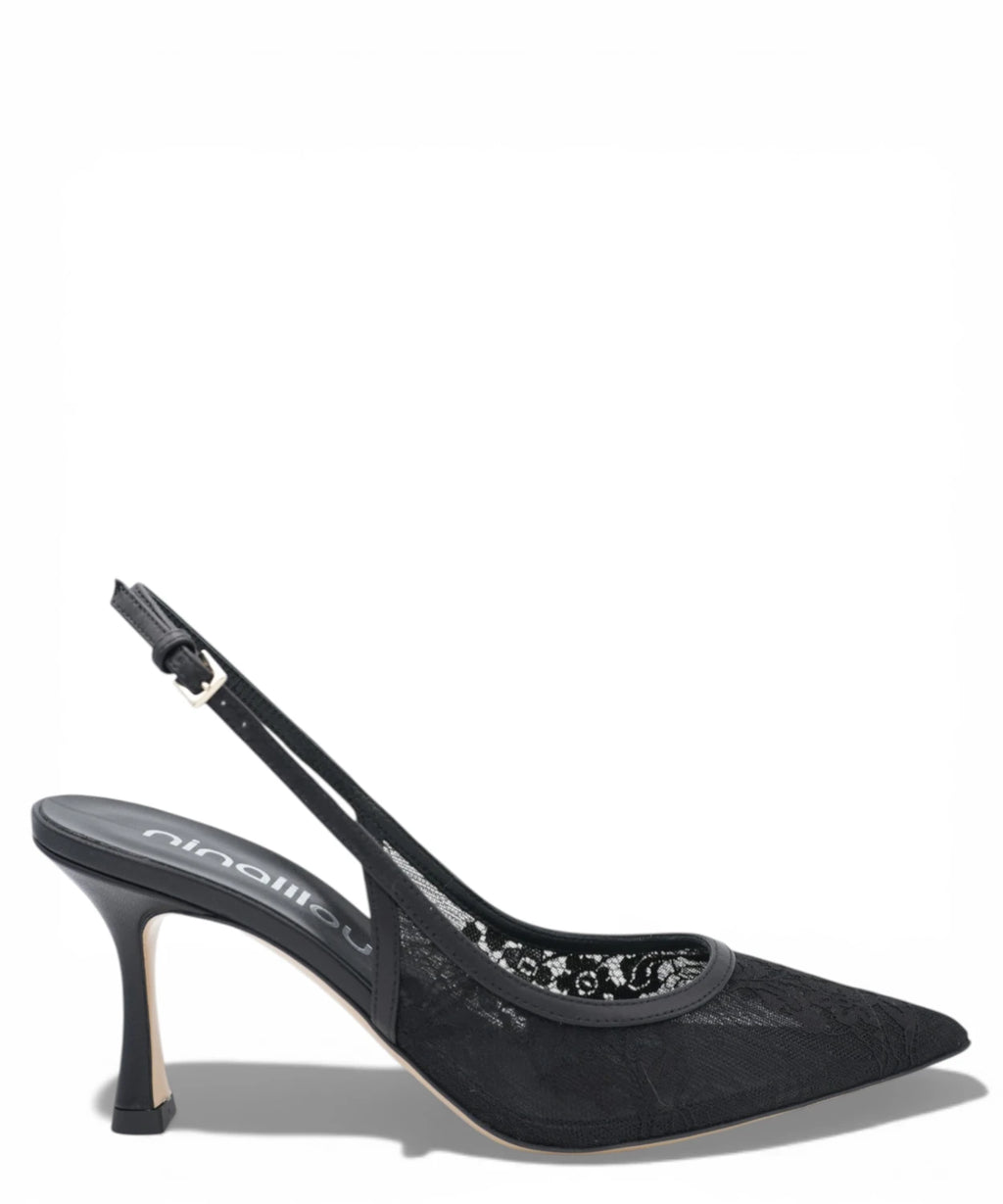 Décolleté Slingback Ninalilou Amy 757C i Nappa Nera
