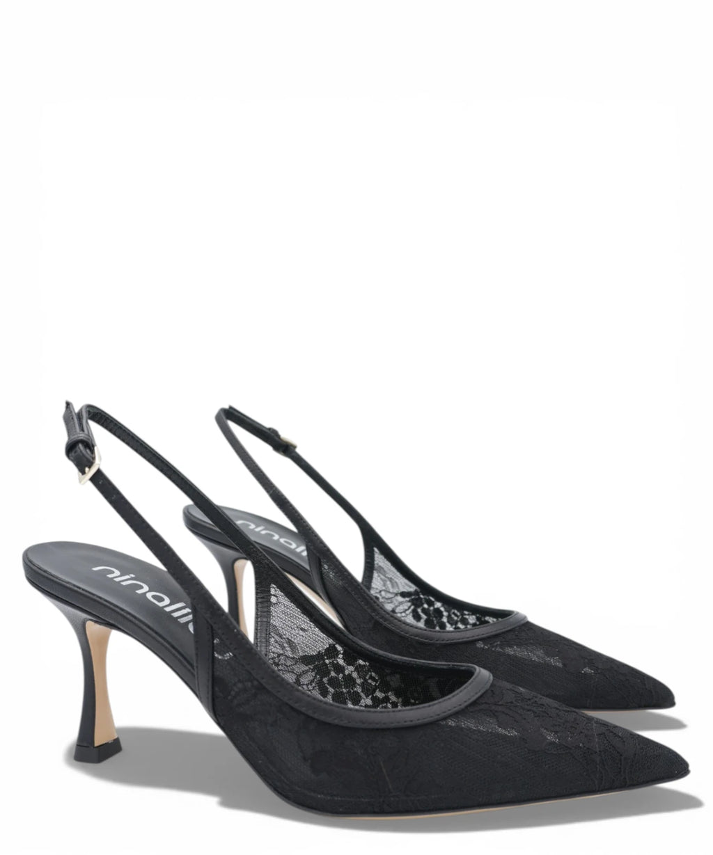 Décolleté Slingback Ninalilou Amy 757C i Nappa Nera