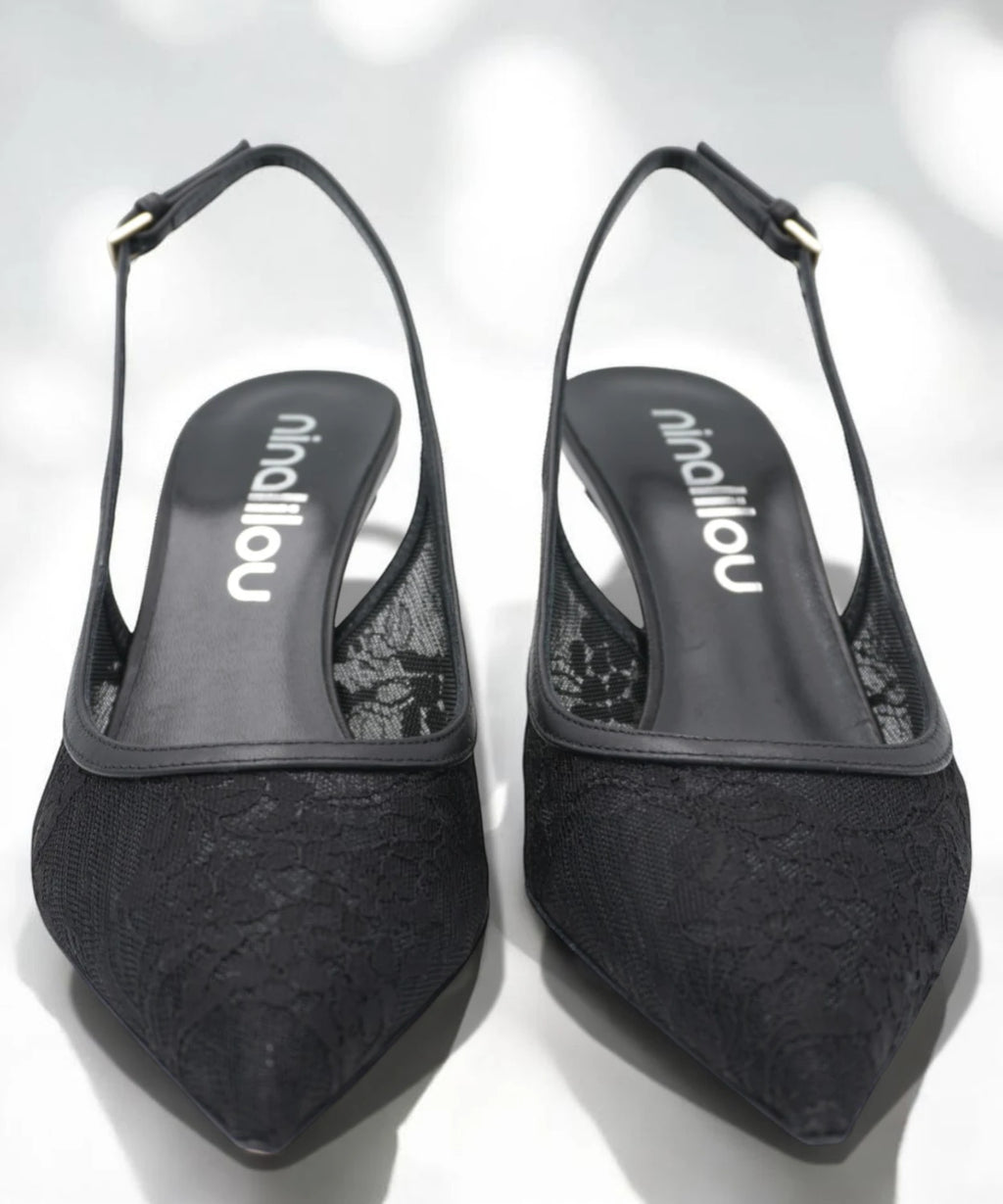 Décolleté Slingback Ninalilou Amy 757C i Nappa Nera