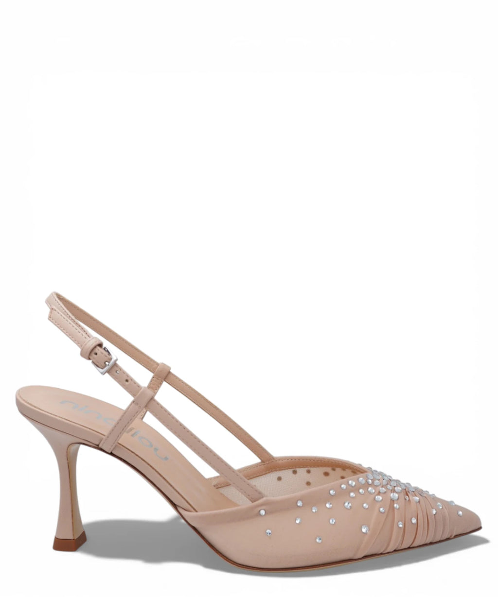Ninalilou Amy 757 C – Nude Slingback with Rhinestones