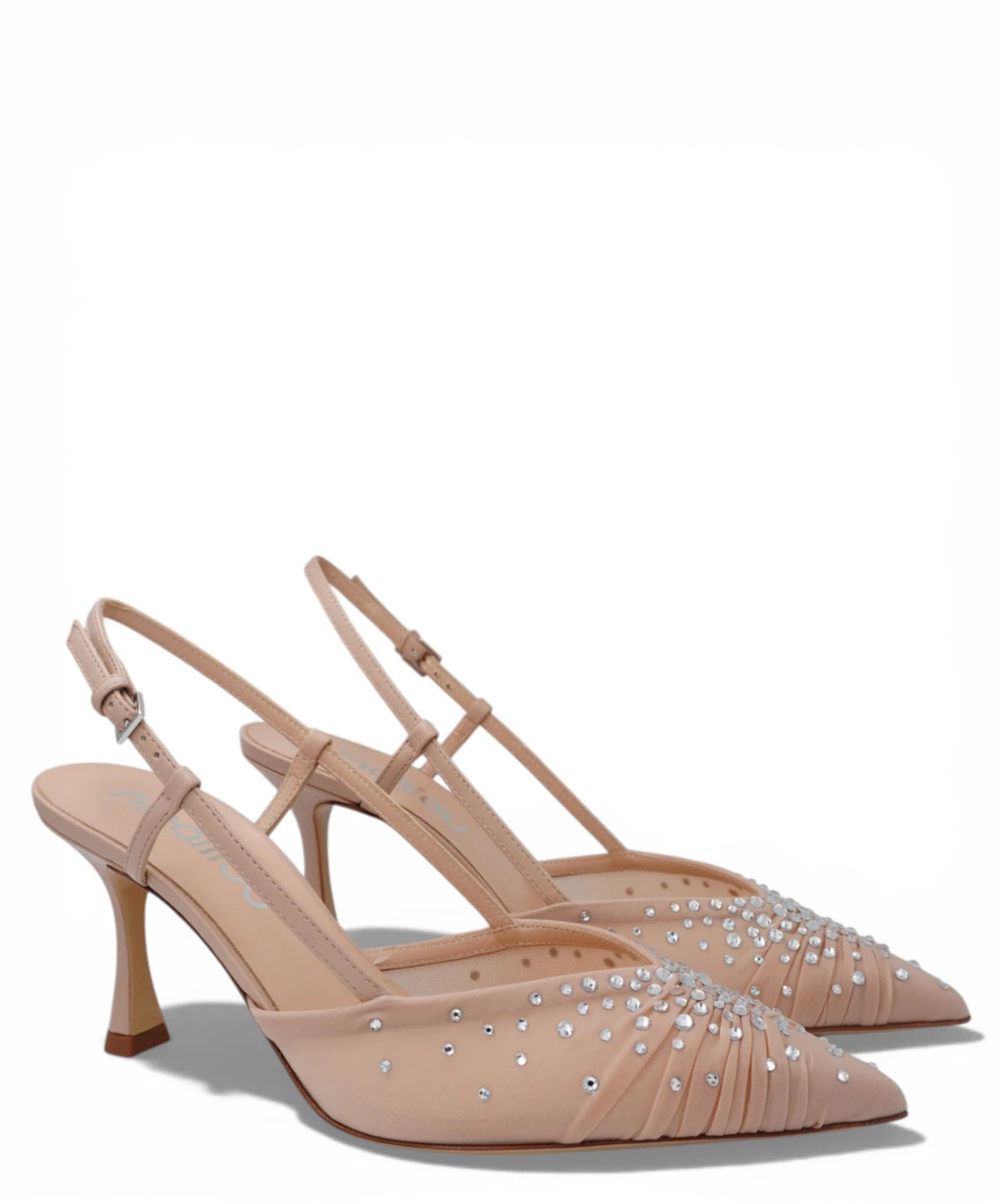 Ninalilou Amy 757 C – Nude Slingback with Rhinestones
