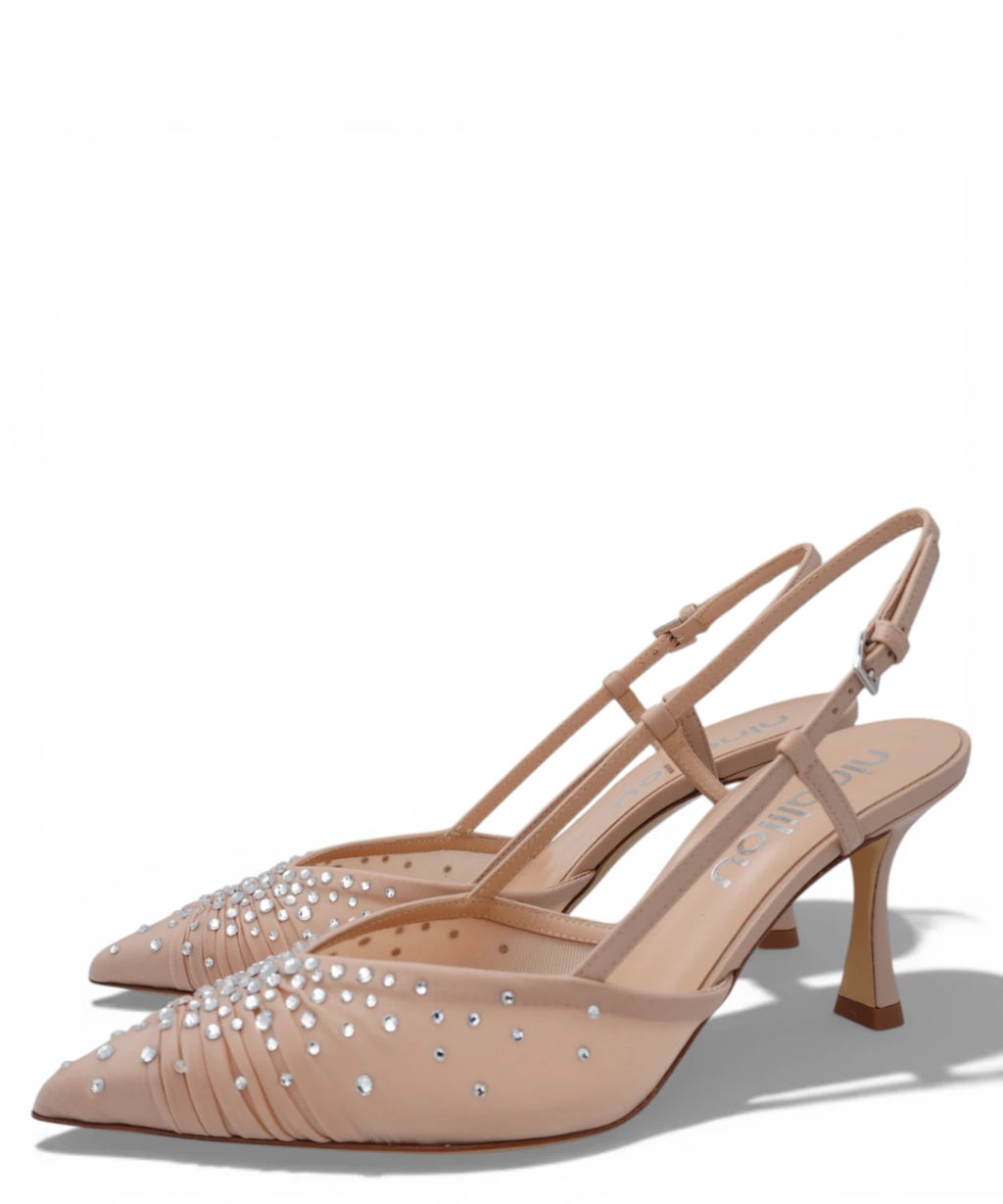 Ninalilou Amy 757 C – Nude Slingback with Rhinestones